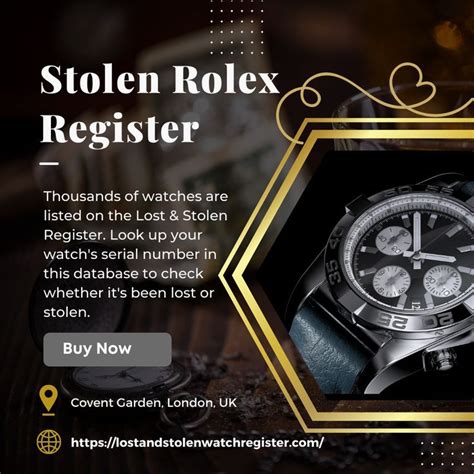 stolen Rolex watch registration